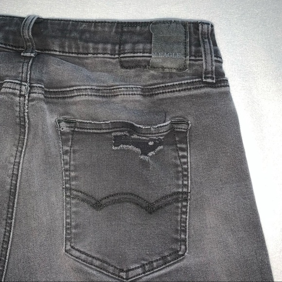 American Eagle Next Level Flex Distressed Jeans Black Size 29x30. - Picture 7 of 10